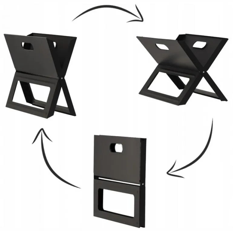 Малка сгъваема туристическа скара 44 x 28,5 x 36 cm