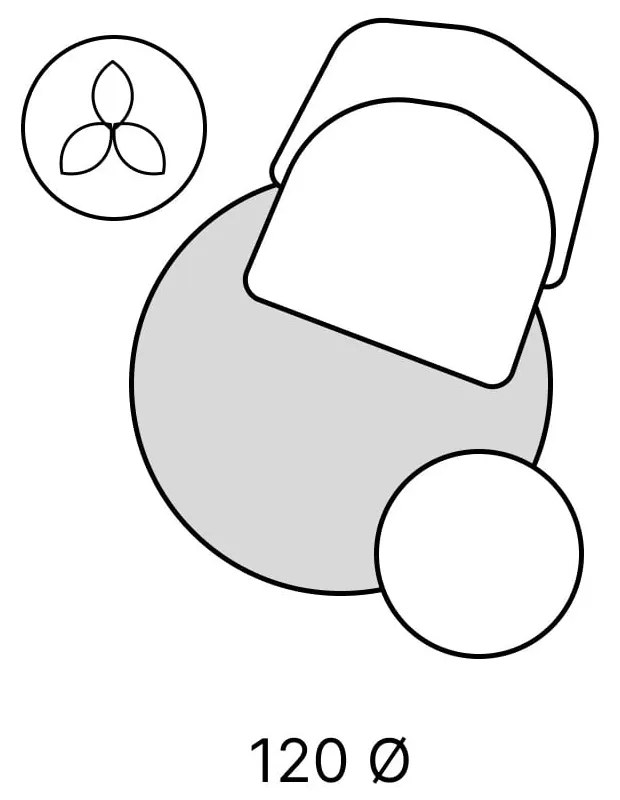 Кремав детски килим ø120 cm Clown – Universal