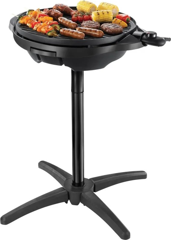 Електрическа скара/грил George Foreman 22460-56, 2400W, 44.5 см, 15 порции, 5 темп, Незалепващо покритие, Черен