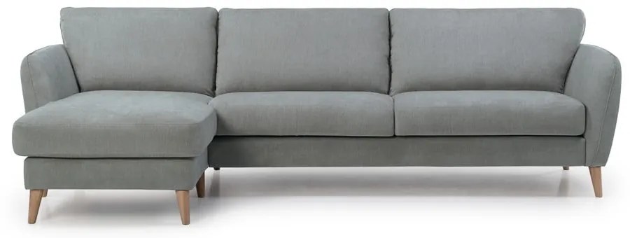 Светлосив ъглов диван (ляв ъгъл) Oslo - Scandic