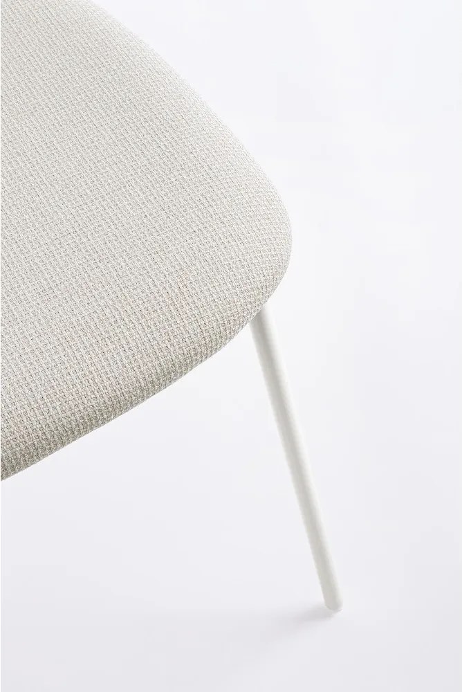 Бял тапициран трапезен стол Inka – Yes Everyday