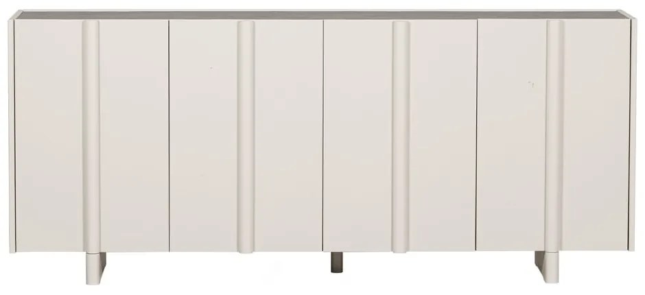 Кремав нисък модулен скрин от борова дървесина 200x85 cm Basu - WOOOD