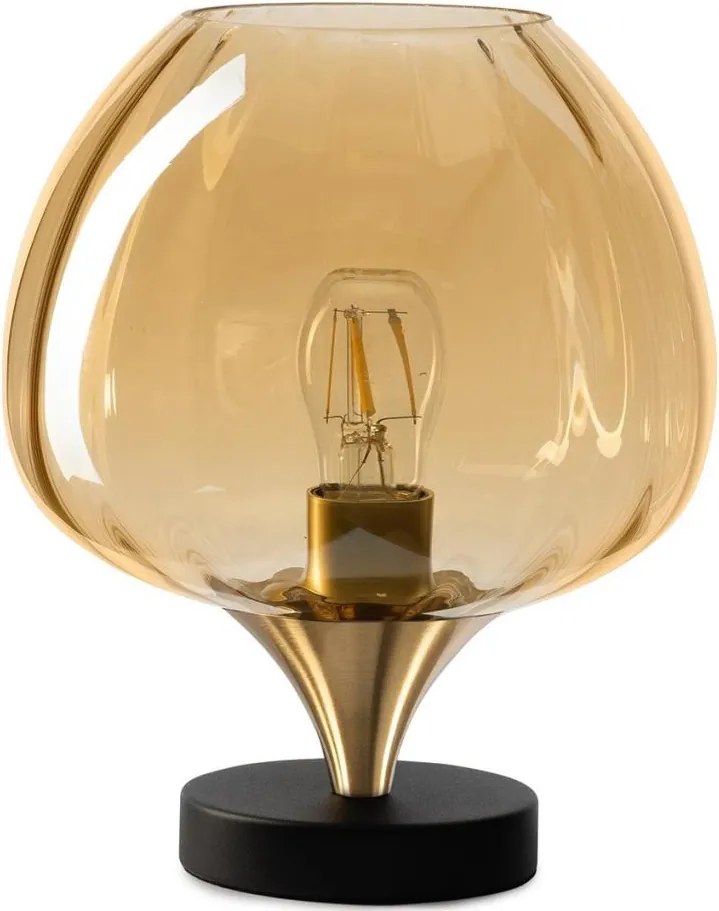 ONLI - Настолна лампа ELIDE 1xE27/15W/230V черна/медна