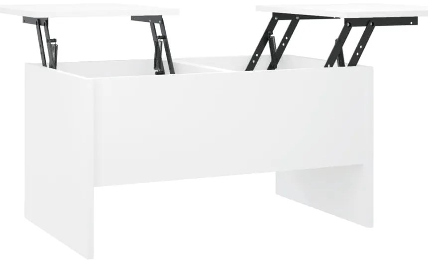 809728 vidaXL Маса за кафе, бяла, 80x50x42,5 см, инженерно дърво