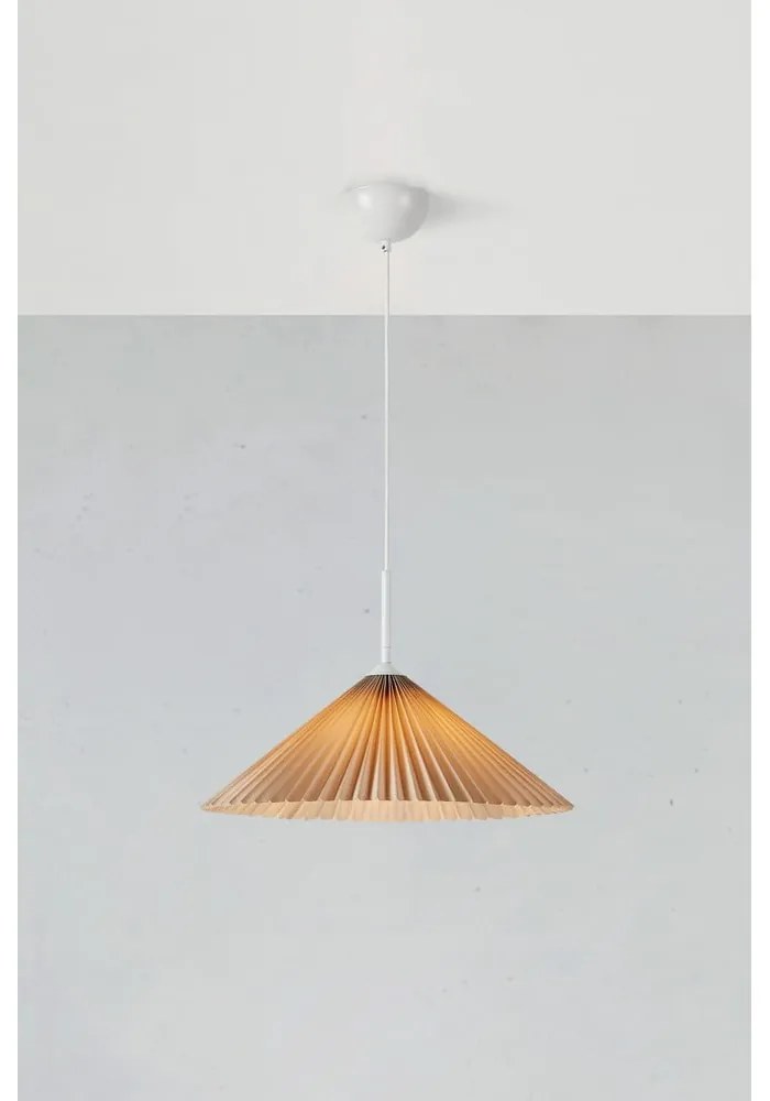 Бежова висяща лампа ø 50 cm Plisado - Markslöjd