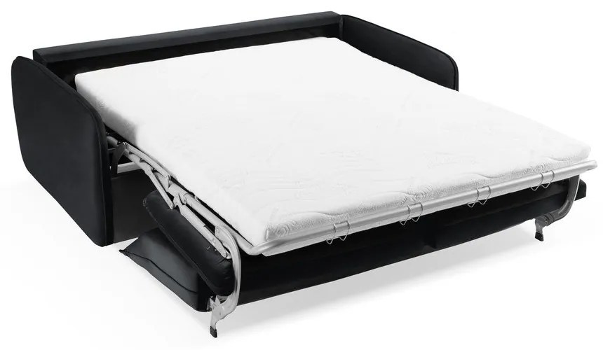 Черен кадифен диван 214 cm Vienna - Cosmopolitan Design