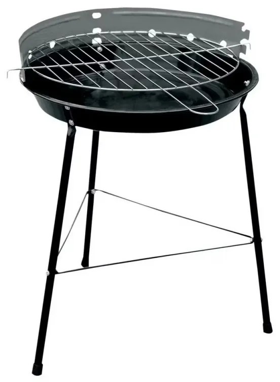 Барбекю на дървени въглища MasterGrill MG930, 32 см диаметър, Метал, Черен