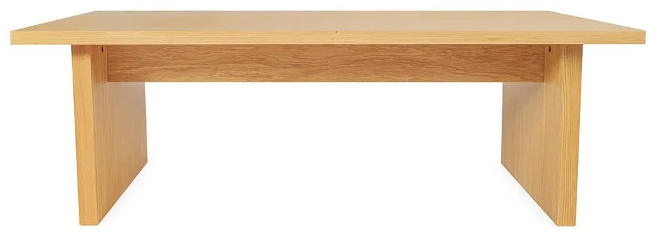 Масичка за кафе с плот от дъб в естествен цвят 60x120 cm Stripe - Woodman