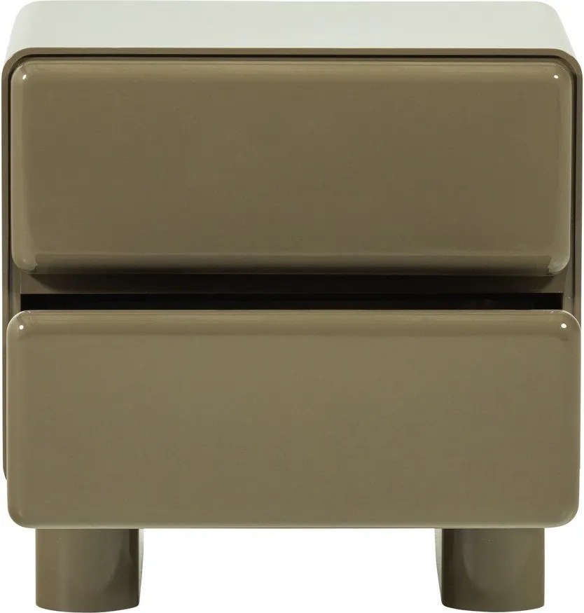 Зелено гланцово нощно шкафче Lustra – WOOOD