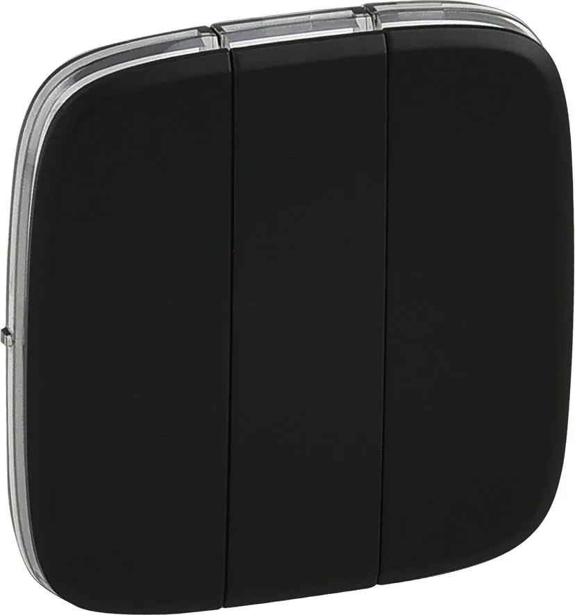 Legrand Лицев панел за троен ключ цвят Черен Valena Allure  - 755038