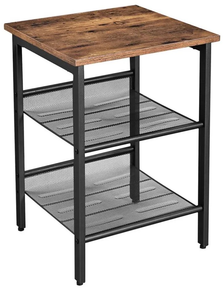 Странична масичка ELDUR кафява/черна