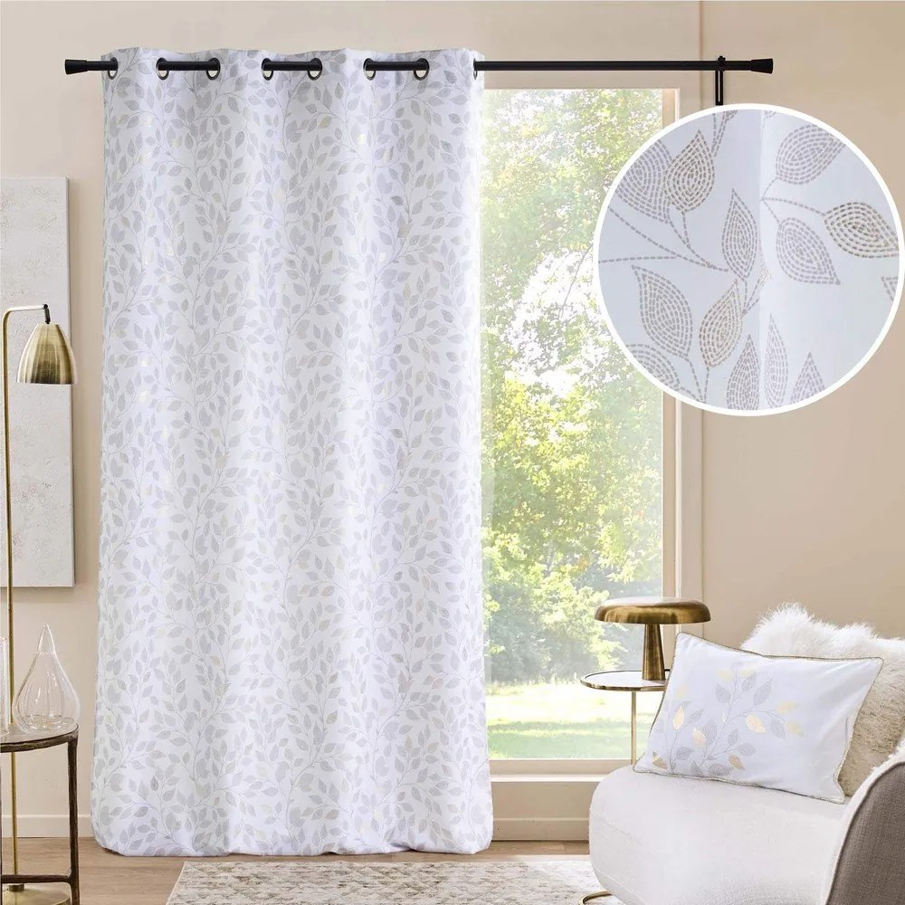 Бяло перде 140x280 cm Duchesse – douceur d'intérieur