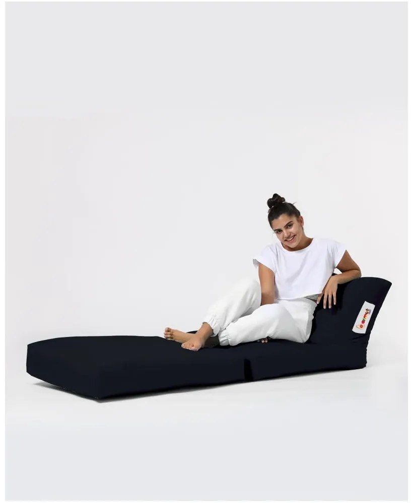 Черен градински пуф за сядане Siesta – Floriane Garden