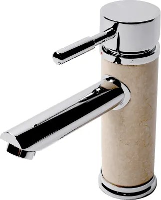 Стоящ смесител за умивалник ICL 1458234S PIETRA SABBIA, месинг, хром + пясък, 18см