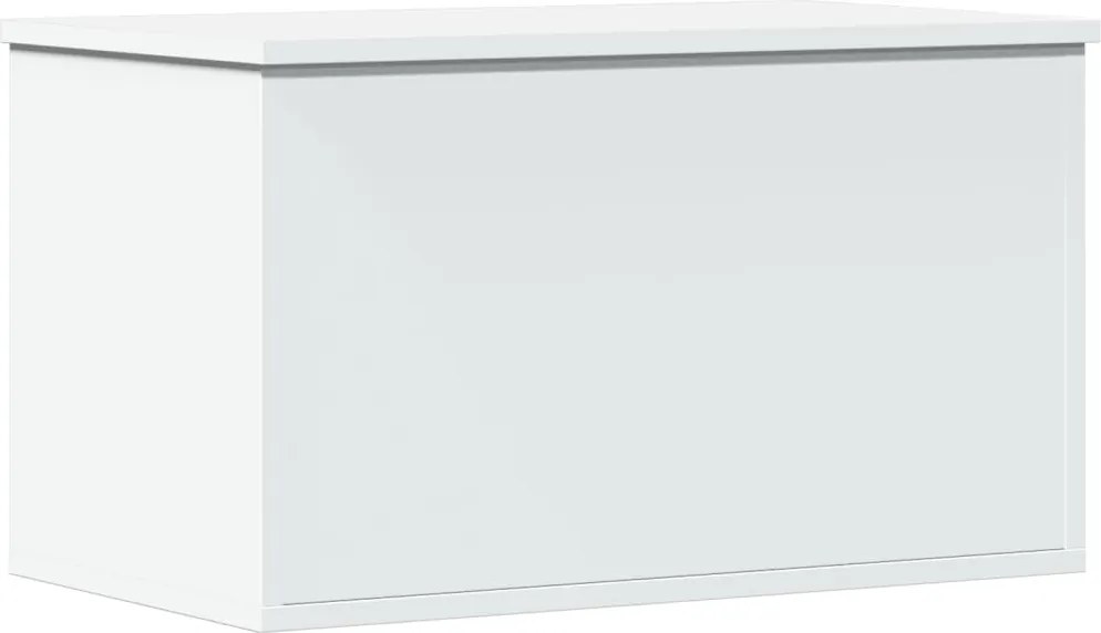 Кутия за съхранение, бяла, 60x35x35 см, инженерна дървесина