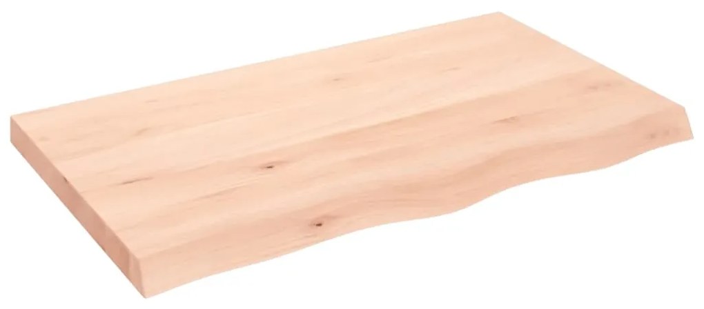 3156307 vidaXL Плот за маса, 100x60x(2-6) см, необработен масивен дъб