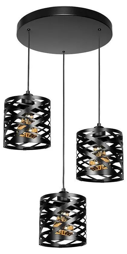 Пендел НЕО, черен, 3xE27