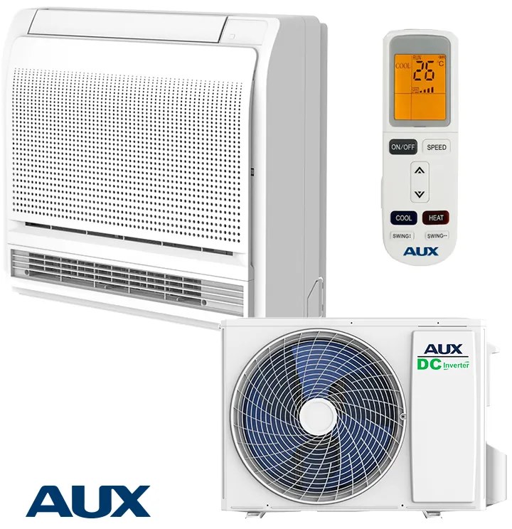 Инверторен климатик AUX AUCO-H12/4R3B + AL-H12/NDR3HB2(U), 12000 BTU, 25 м2, А++, Подово тяло, R-32, Бял