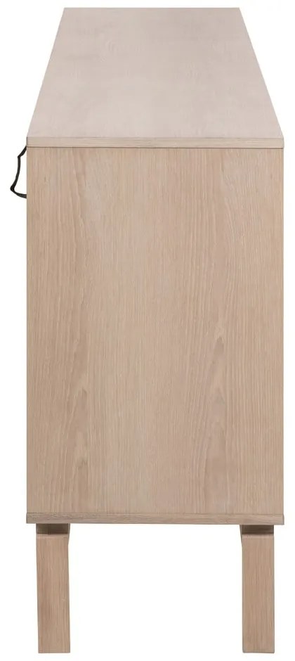 Нисък скрин от дъб в естествен цвят 180x80 cm Linley – Actona