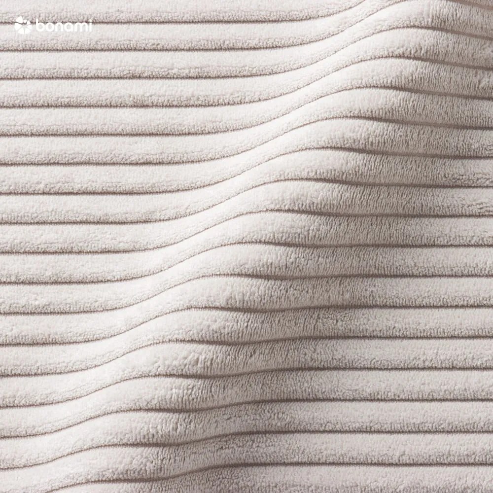 Бежово двойно легло 160x200 cm тапицирано без ламелно дъно Mattis Cord – Meise Möbel