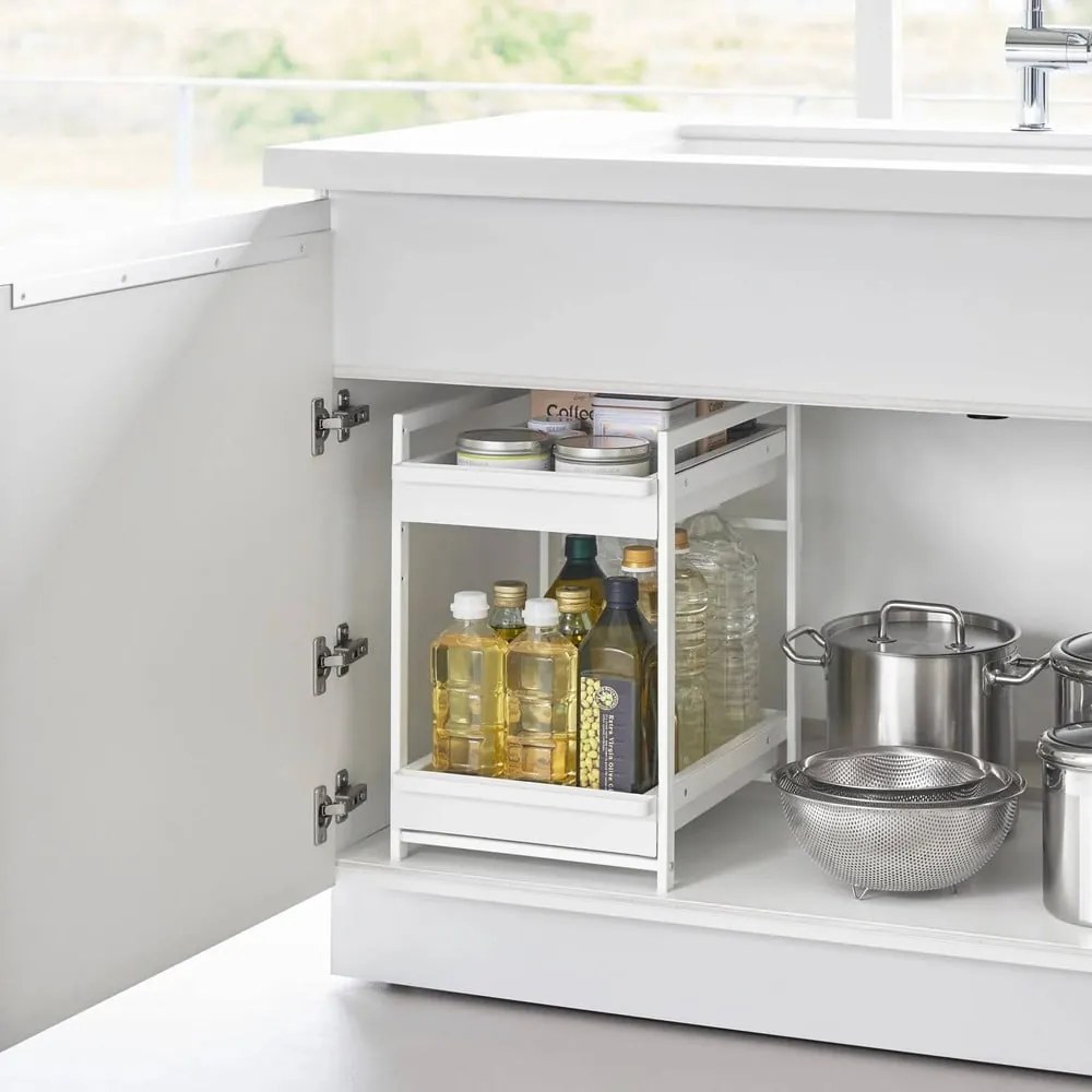 Бял метален допълнителен рафт 30x42 cm Tower – YAMAZAKI