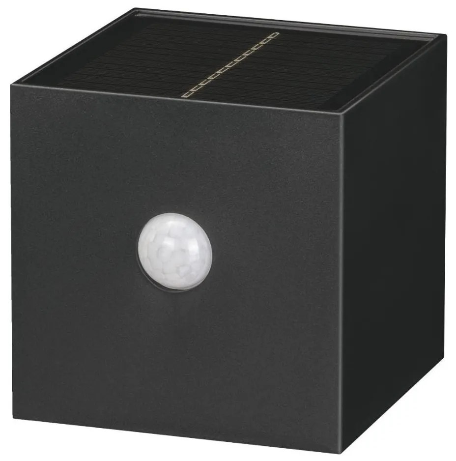 Retlux-LED Соларна стенна лампа със сензор LED/1W/3,7V 1200 mAh IP44 черна