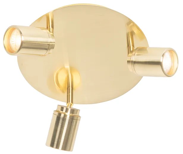 Модерен баня прожектор месинг 3-светлина IP44 - Ducha