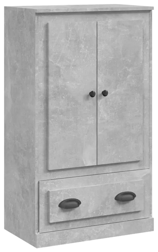 816300 vidaXL Висок шкаф, бетонно сив, 60x35,5x103,5 см, инженерно дърво