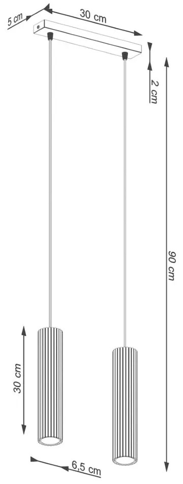 Кремаво висящо осветително тяло Gleam – Sollux