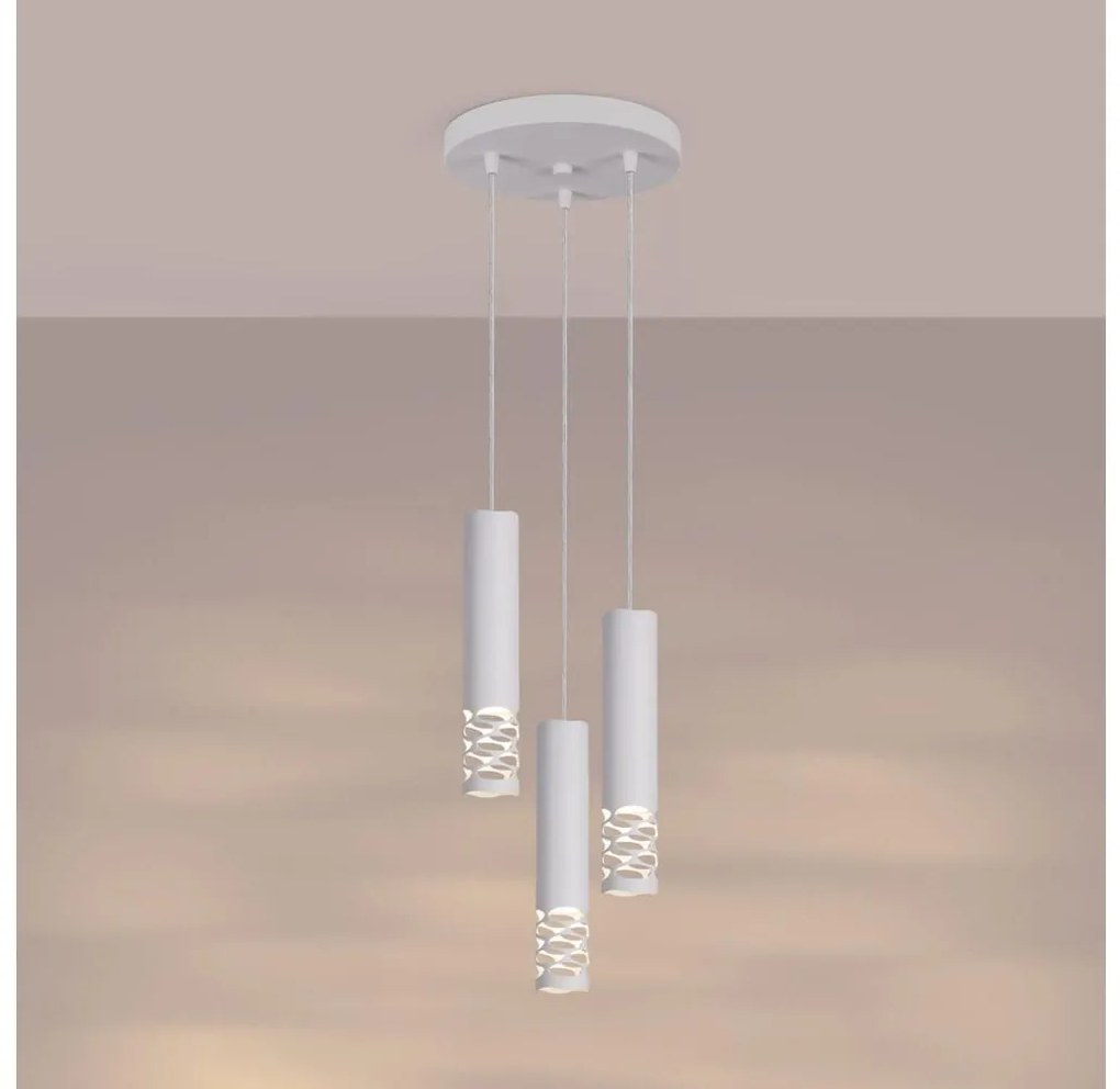 Sollux SL.1694 - Пендел LIRO 3xGU10/10W/230V бял