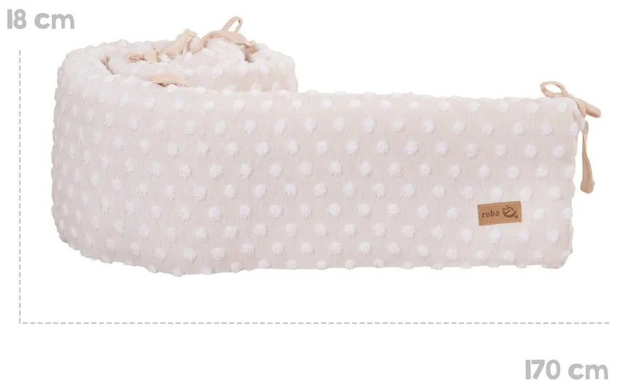 Бежов калъф за матрак за детско легло със смес от памук 170 cm Frosty Almond – Roba