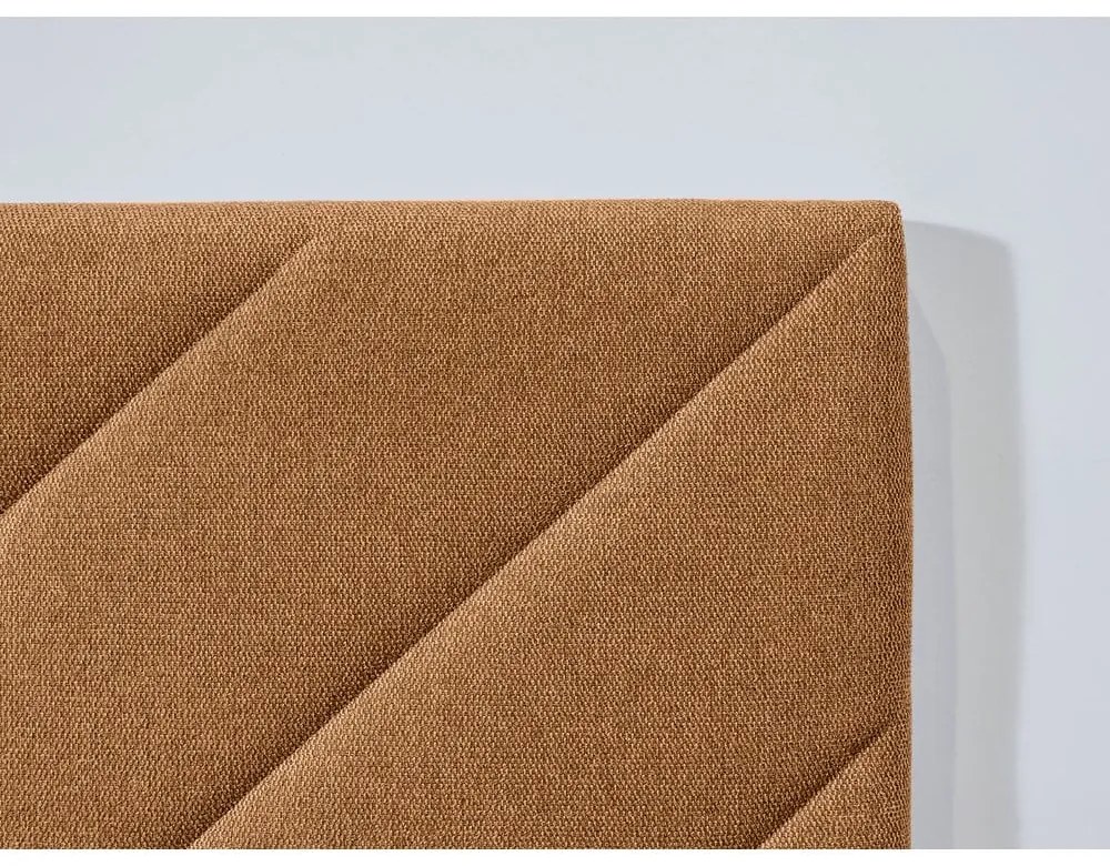 Оранжево тапицирано двойно легло с включена подматрачна рамка 160x200 cm Romane – Bobochic Paris