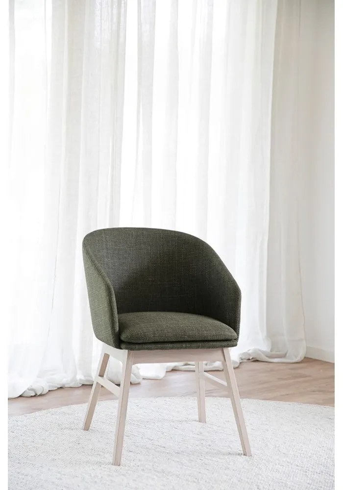 Зелени тапицирани трапезни столове в комплект 2 бр. Windham – Rowico