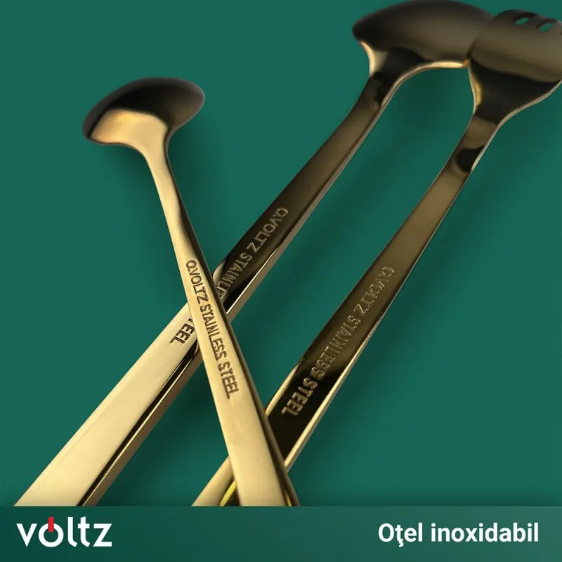 Комплект прибори Voltz V51512AG24, 24 части, Златист
