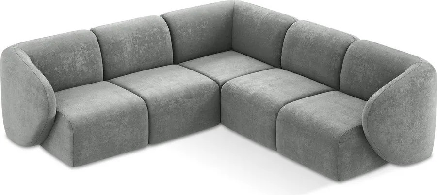 Сив шенилов ъглов диван Lani – Makamii
