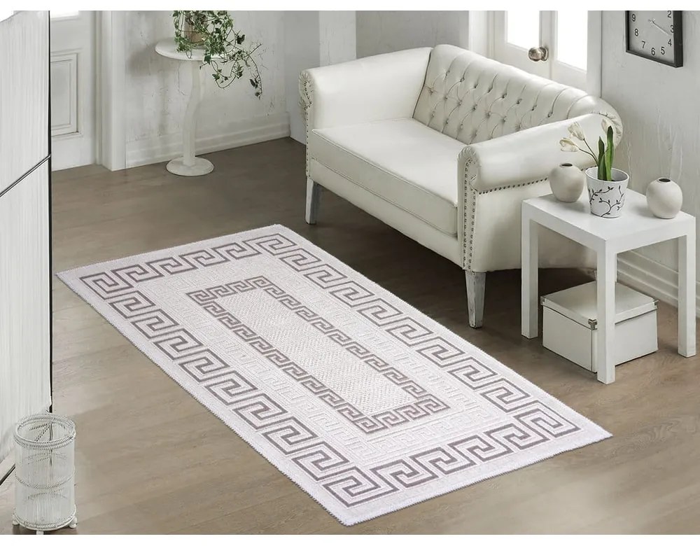 Сив и бежов памучен килим , 80 x 200 cm Versace - Vitaus