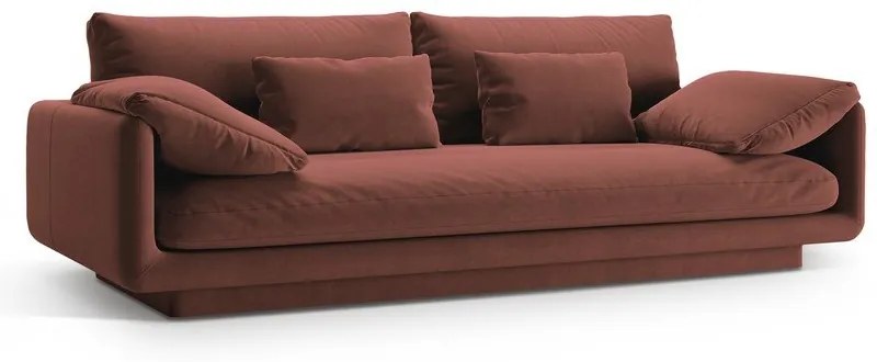 Розов кадифен диван 220 cm Torino – Micadoni