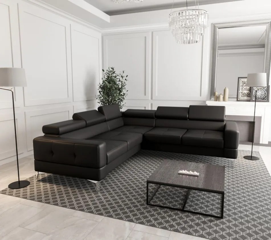 Ъглов диван Soreko Max Eco LTHR-Mauro-Десен