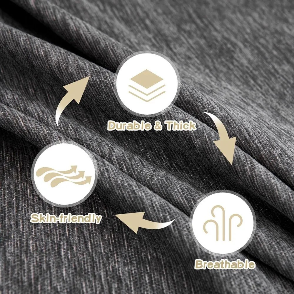 Тъмносиво двуместно покривало за диван Talo – Filumi