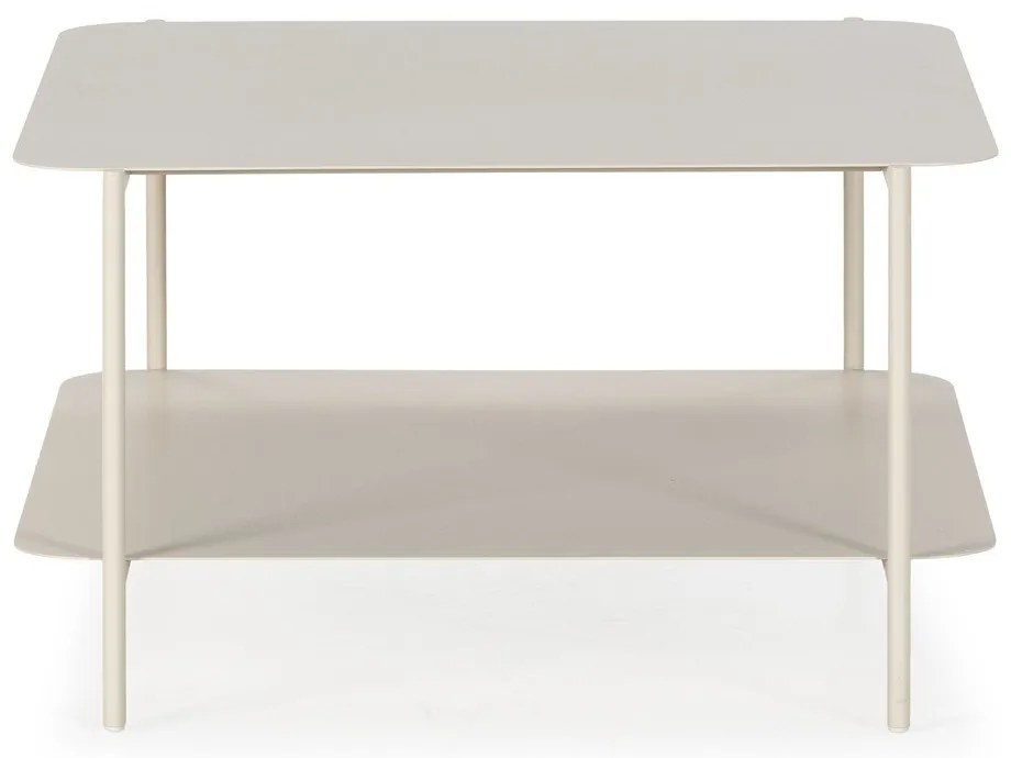 Кремава метална масичка за кафе 70x73 cm Beatrix – MOME