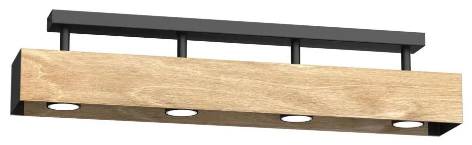 Плафон MAISON 4xGU10/8W/230V дъб