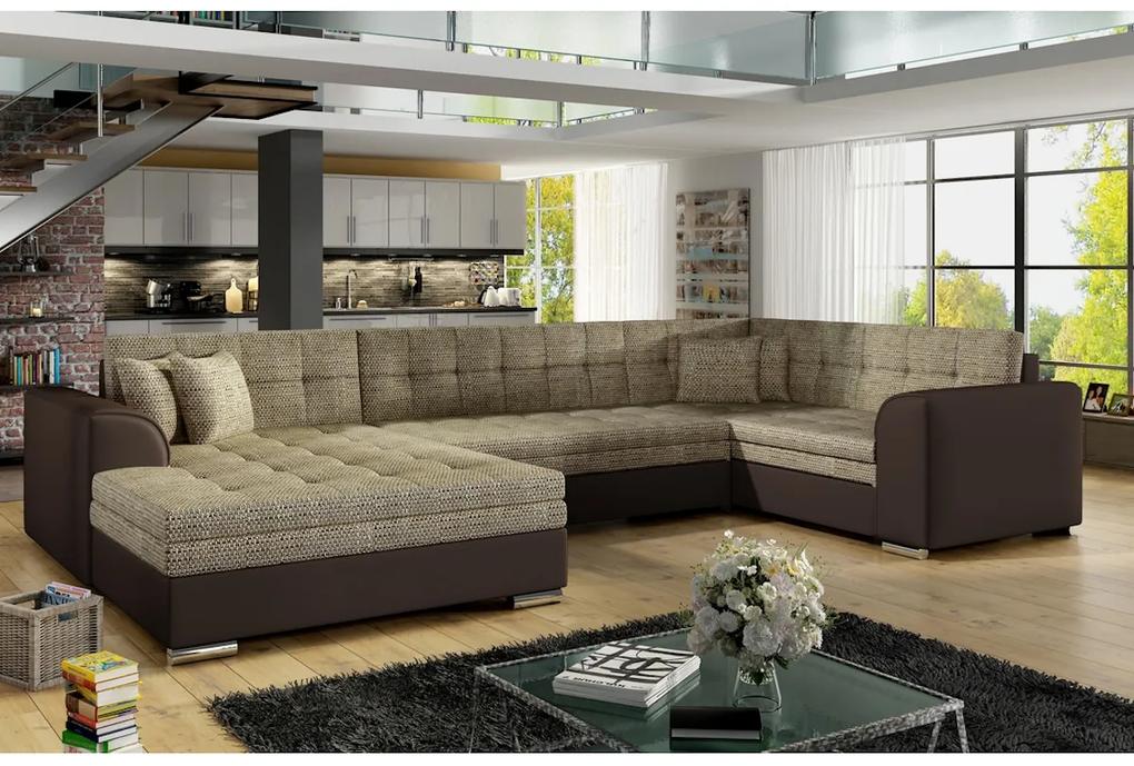 Разтегалелен диван П-образен DARINA, 340x73x190, berlin 03/soft 66, ляв ъгъл