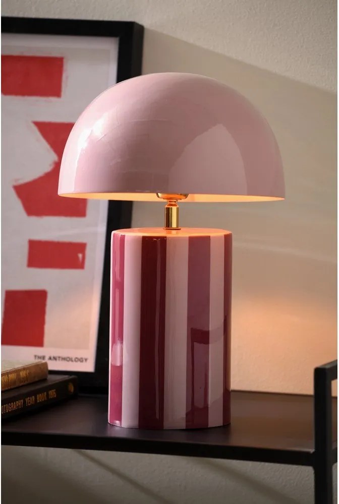 Лилава метална настолна лампа (височина 34 cm) Rayado – Leitmotiv