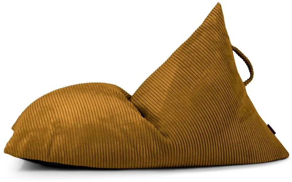 Детски пуф от рипсено кадифе в цвят горчица Razzy – SLOWDOWN
