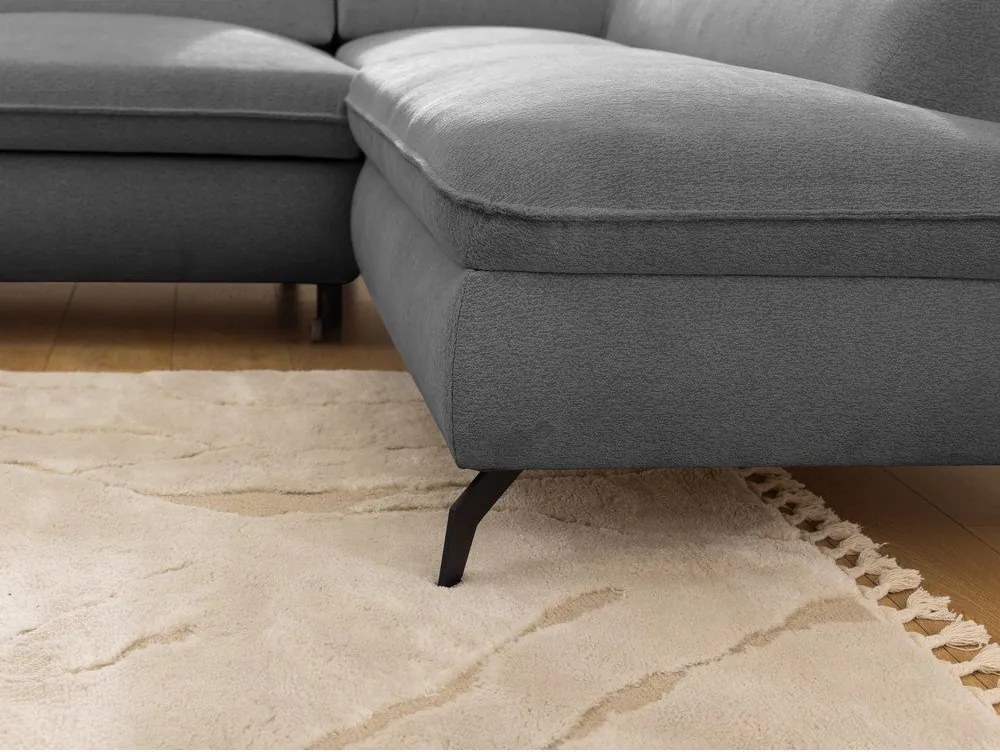 Сив шенилов ъглов диван (десен ъгъл L форма) Marbeya – Ropez
