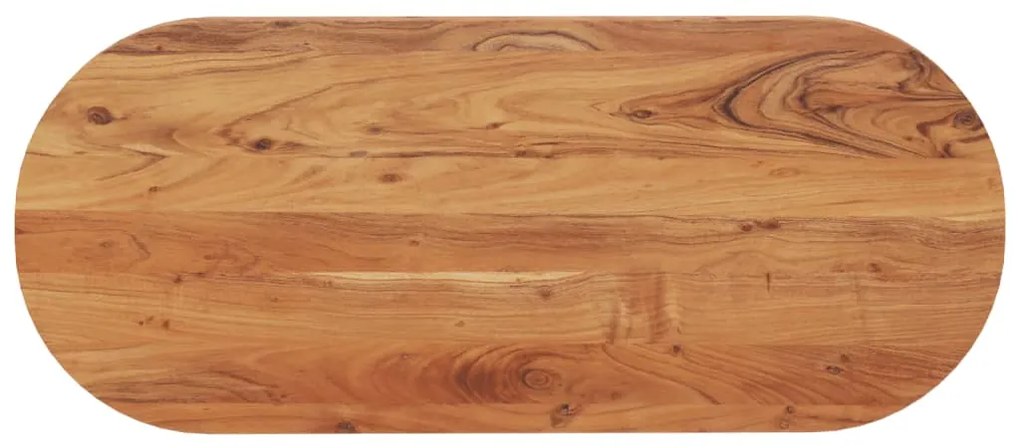 370094 vidaXL Плот за маса, 100x40x3,8 см, овален, масивна акация