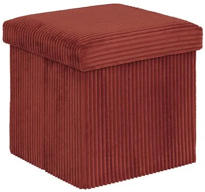 Пуф със съхранение atmosphera Arum, Рипсено кадифе, Сгъваем, 38x38 cm - Амбър