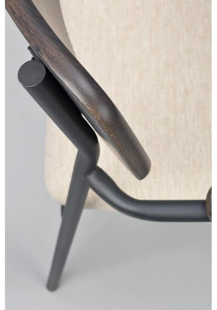 Трапезни столове в кремаво и тъмнокафяво в комплект от 2 бр. Maymont – Rowico