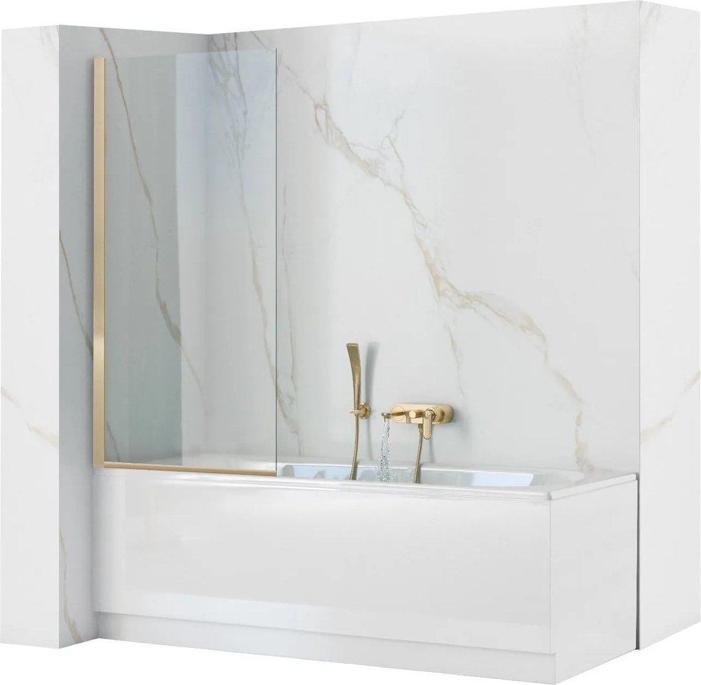 Параван за вана Rea Elegant Gold 70
