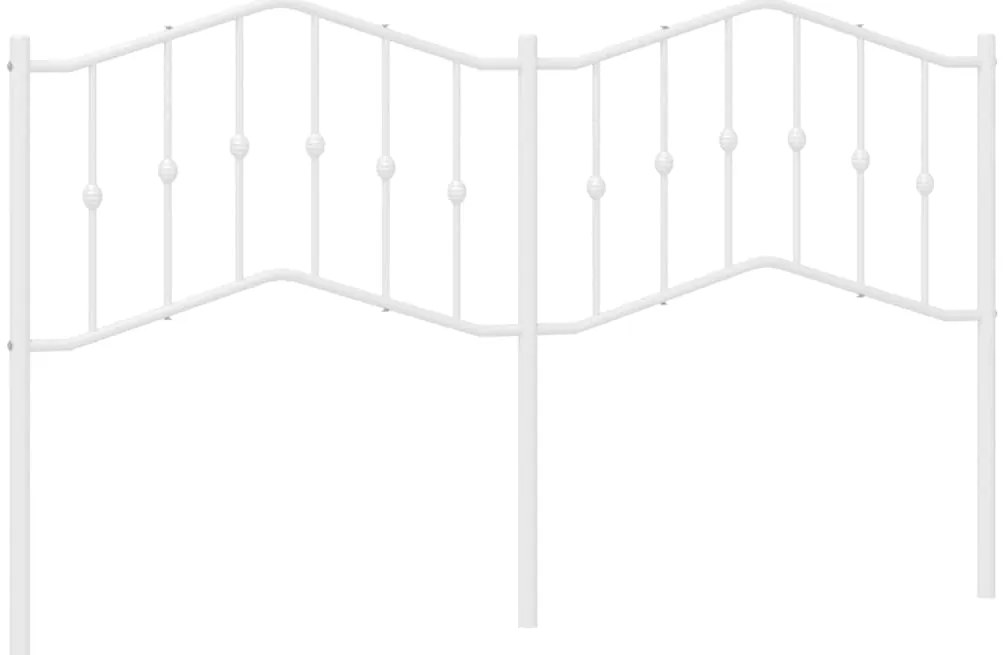 373874 vidaXL Метална резервна табла за легло, бяла, 180 см